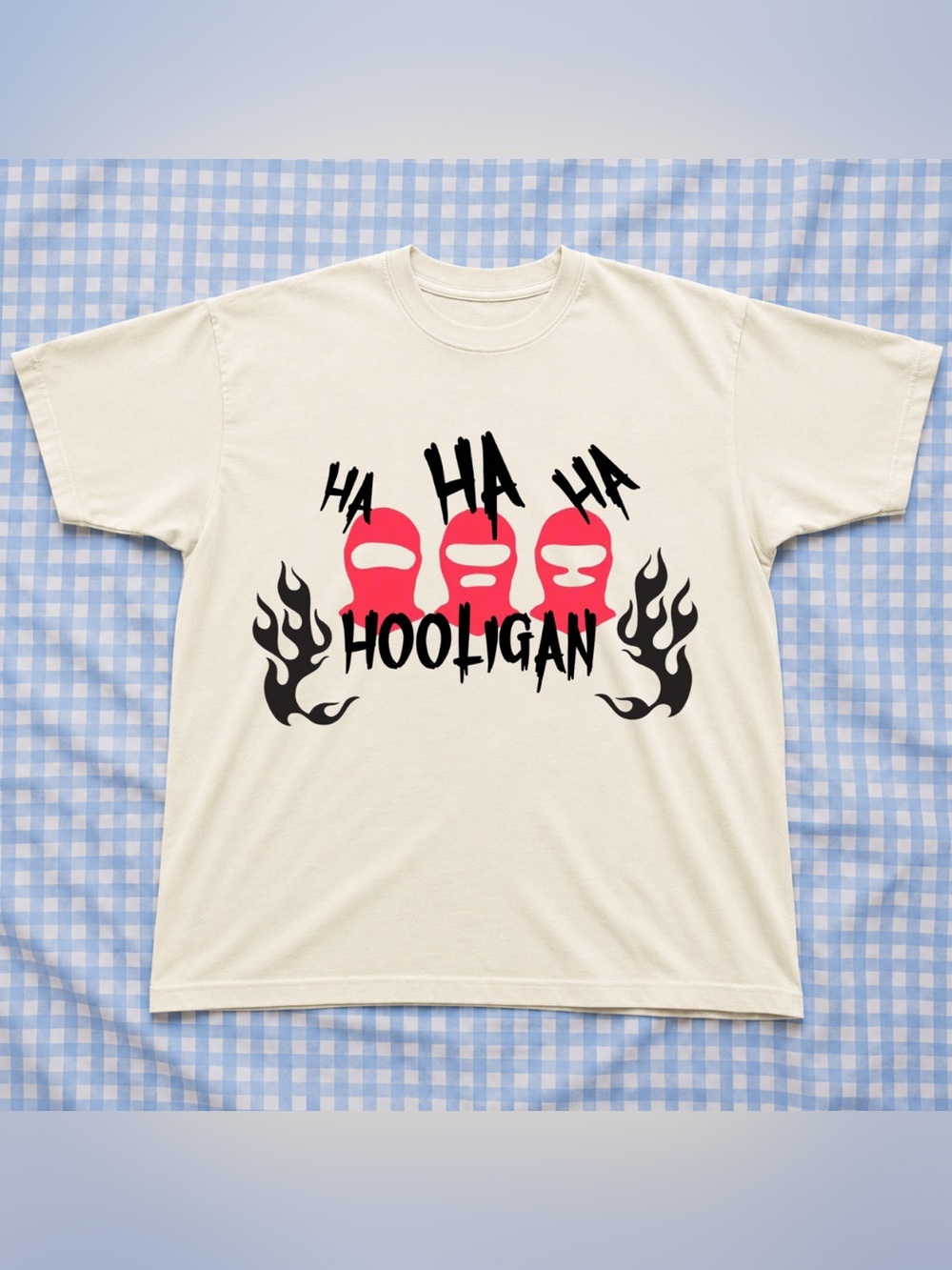 HOOLIGAN BTS Graphic Tee - Cream Vintage
